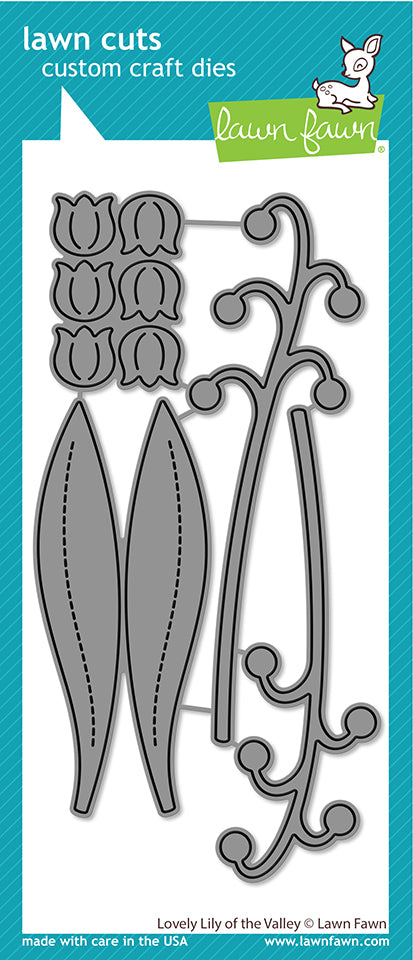 Lawn Fawn Lovely lily of the valley Stand alone Stanzschablone