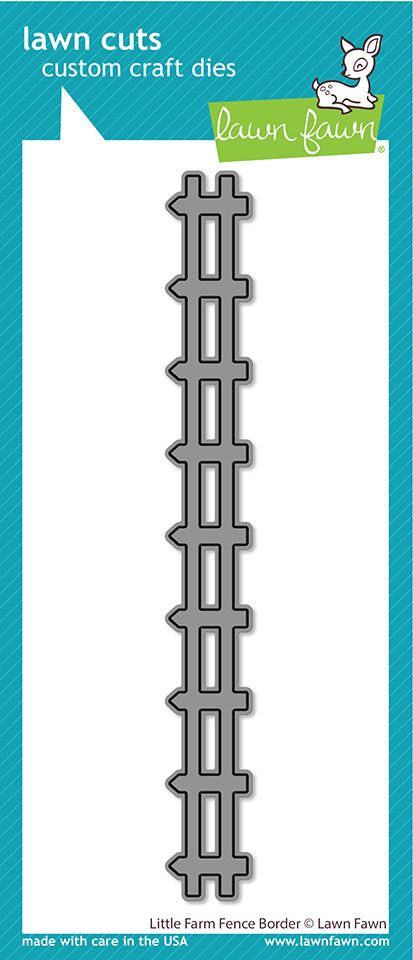 Lawn Fawn Little farm fence border Stand alone Stanzschablone