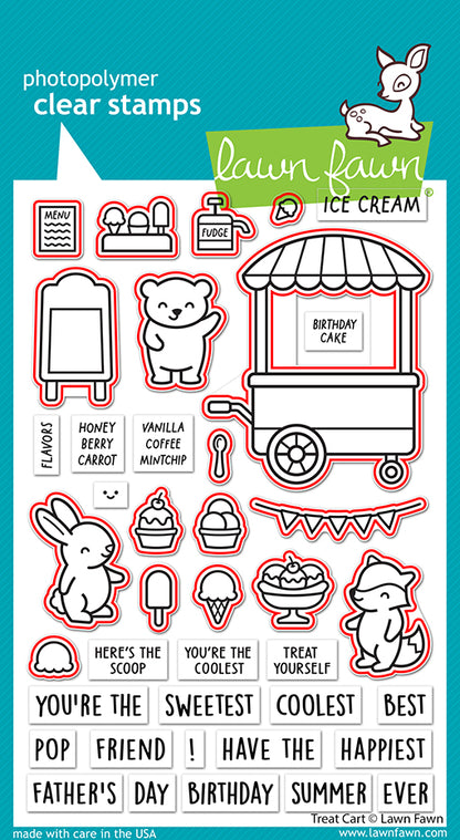 Lawn Fawn Treat cart  Outline Stanzen
