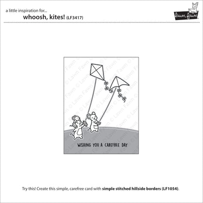 Lawn Fawn Whoosh, kites! Stempelset 4x6