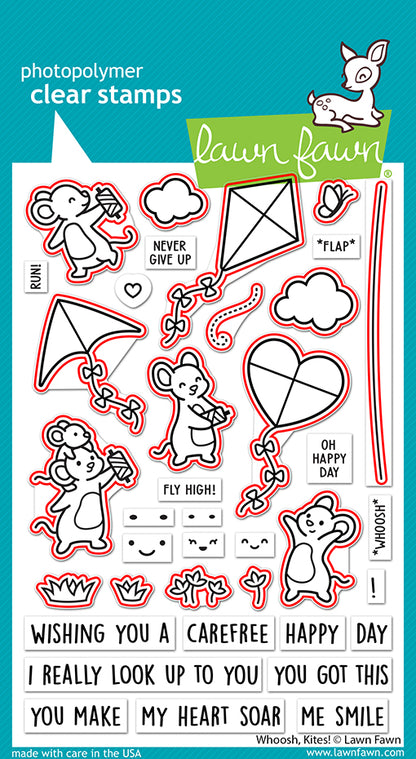 Lawn Fawn Whoosh, kites! Outline Stanzen