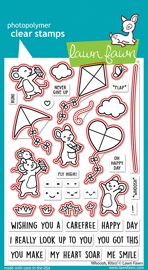 Lawn Fawn Whoosh, kites! Outline Stanzen