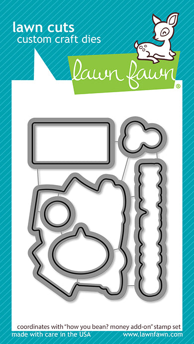 Lawn Fawn How you bean? money add-on Outline Stanzen