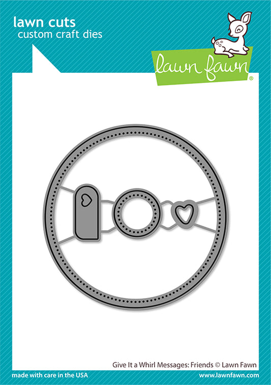 Lawn Fawn Give it a whirl messages: Friends Outline Stanzen