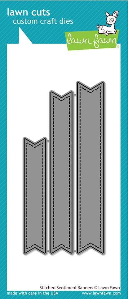 Lawn Fawn Stitched sentiment banners Stand Alone Stanzen