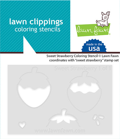 Lawn Fawn - sweet strawberry coloring stencil - stencils