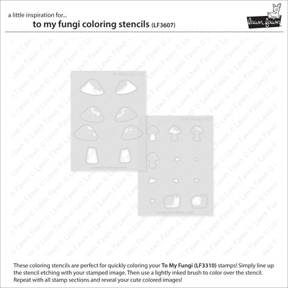 Lawn Fawn - to my fungi - coloring stencils