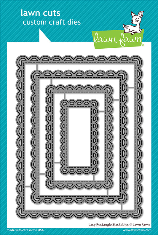 Lawn Fawn - lacy rectangle stackables - stand-alone die