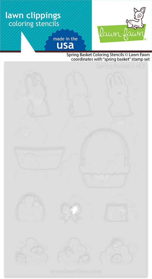 Lawn Fawn - Spring Basket coloring stencils