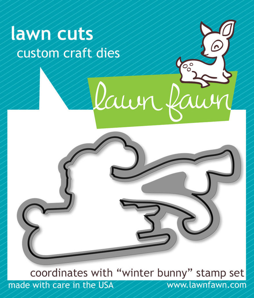 lawn fawn - lawn cuts - winter bunny beispiel