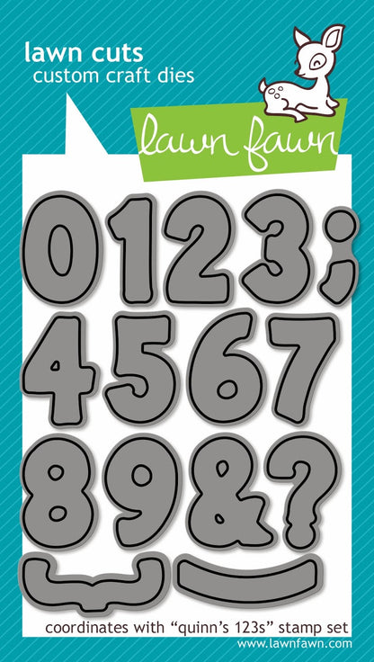 craft dies lawn fawn quinns 123s für scrapbook & cardmaking