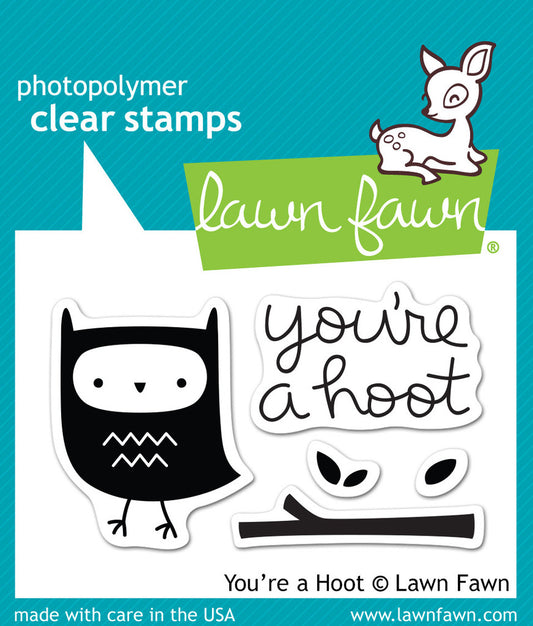 Lawn Fawn clear stamps your a hoot