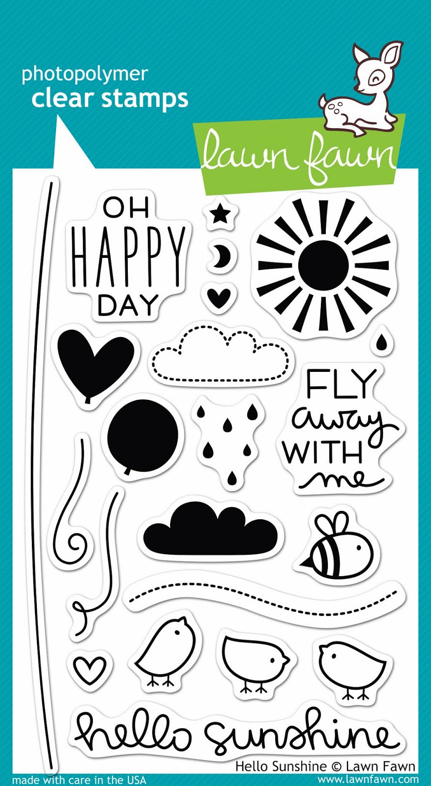 clear stamps lawn fawn hello sunshine für scrapbooking & cardmakings