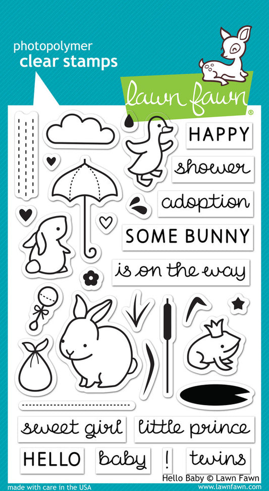 clear stamps lawn fawn Hello Baby für scrapbooking & cardmakings