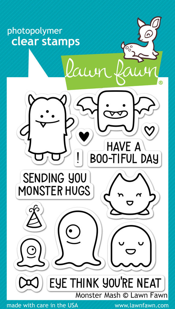 lawn fawn clear stamps monster mash