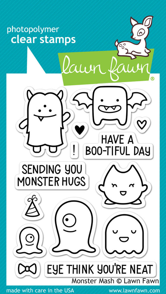 lawn fawn clear stamps monster mash