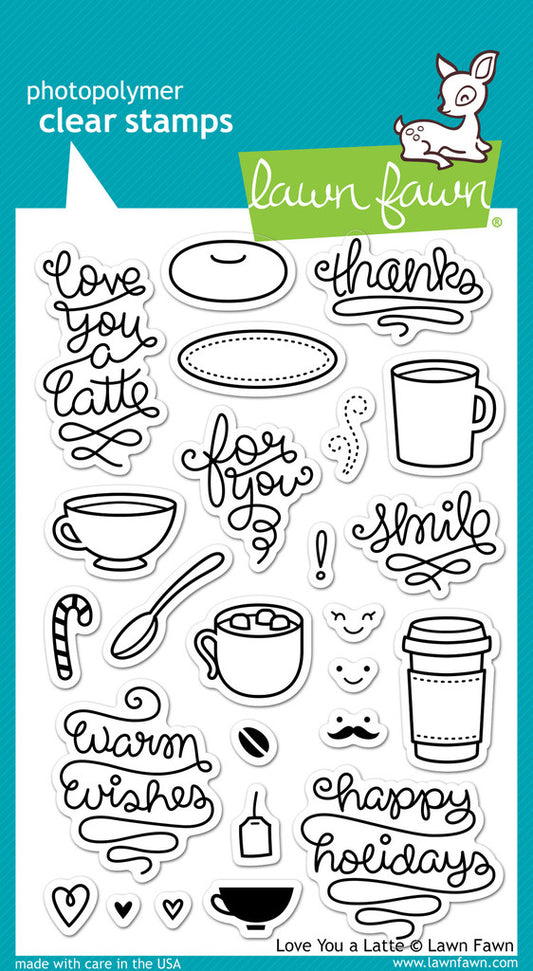 lawn fawn clear stamps love you a latte