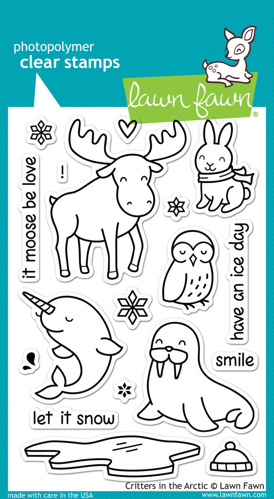 lawn fawn clear stamps critters in the arctic
