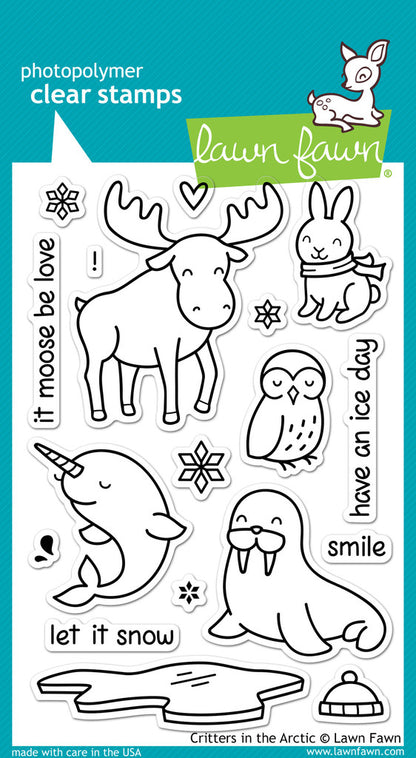 lawn fawn clear stamps critters in the arctic