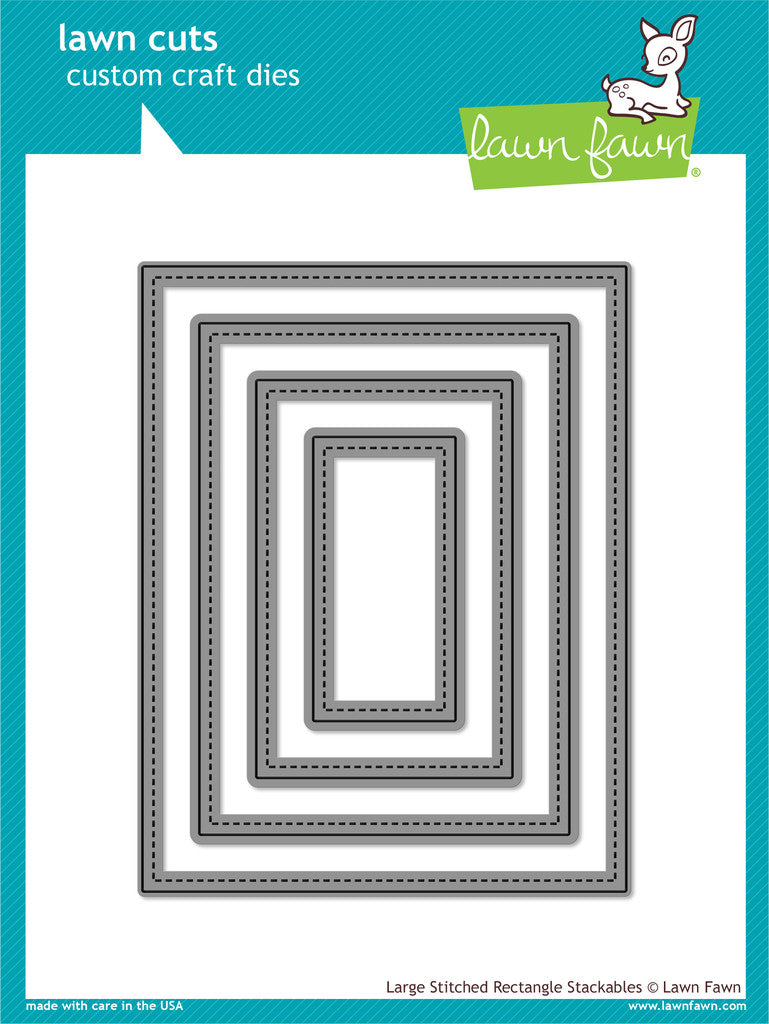 lawn fawn lawn cuts die Large Stitched Rectangle Stackables