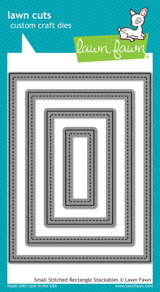 lawn fawn lawn cuts die Small Stitched Rectangle Stackables
