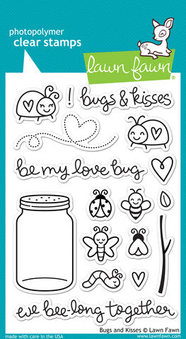 lawn fawn clear stamps bugs and kisses
