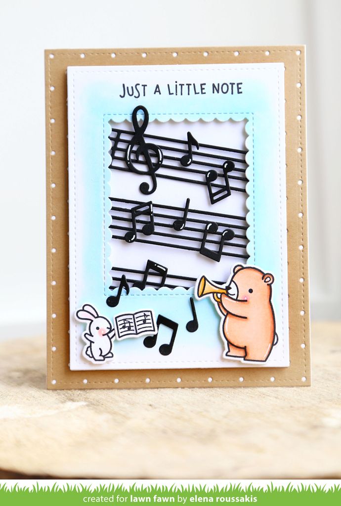 Lawn Fawn - Little Music Notes - Stanzen