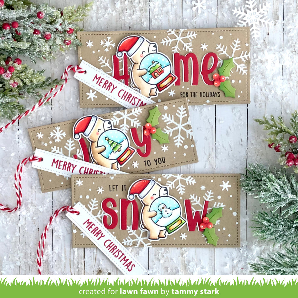 Lawn Fawn - Little snow globe: Bear - clear stamp set 3x4