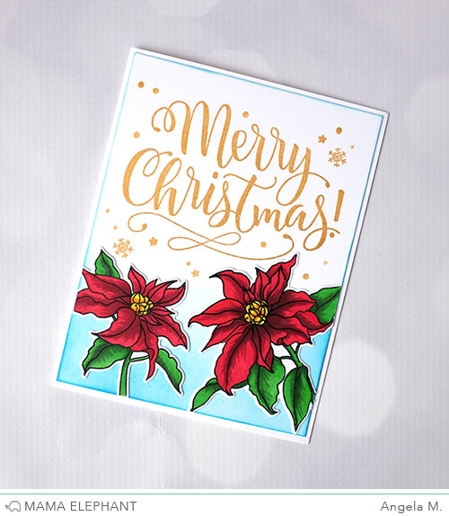 Mama Elephant - Floral Series - Poinsettia Stanze