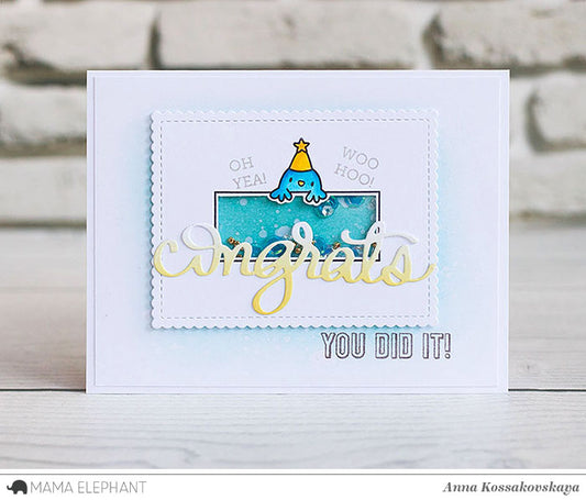 Mama Elephant - Congrats All Araound - Clear Stamp Set 4x6