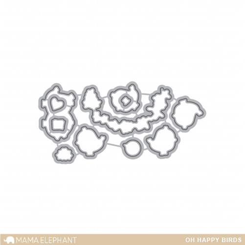 Mama Elephant - Creative Cuts - Oh Happy Birds