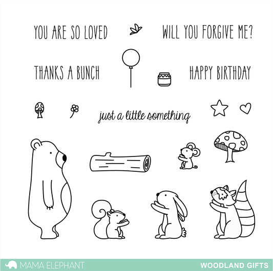 Mama Elephant - Stempelset 4x6" - Woodland Gifts