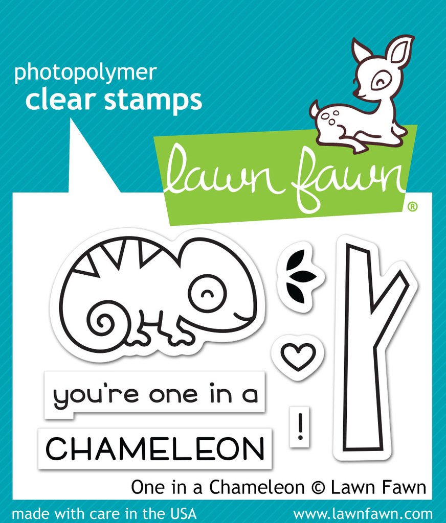 Lawn Fawn - One In A Chameleon - Clear Stamps 2x3