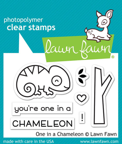 Lawn Fawn - One In A Chameleon - Clear Stamps 2x3