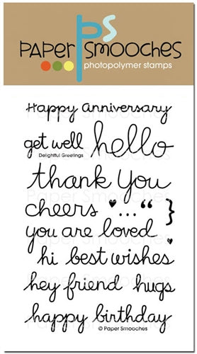 Paper Smooches - Stempelset 4x6 - Delightful Greetings