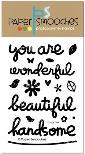 Paper Smooches 4x6" Clear Stamps - Kudos Two