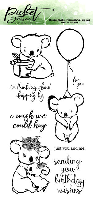 Picket Fence Studios - I Wish We Could Hug - Clear Stamps 4x8