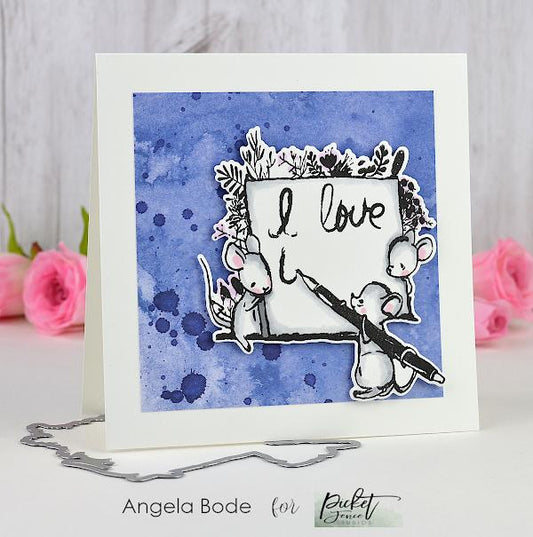 Picket Fence Studios A Little Love Note Clear Stamps 4x4"
