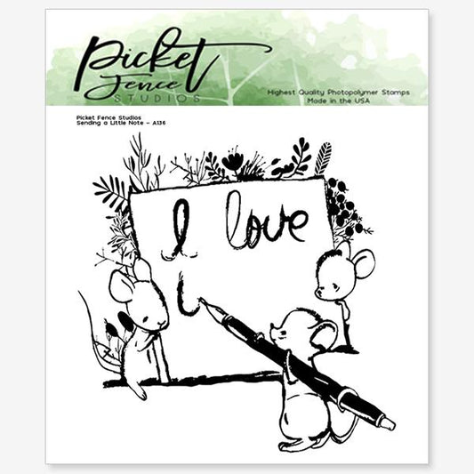 Picket Fence Studios - A Little Love Note - Clear Stamps 4x4