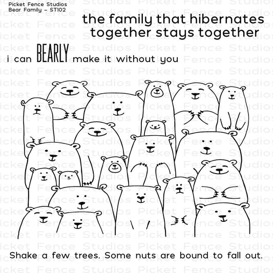 Picket Fence Studios - Bear Family - Clear Stamps 6x6
