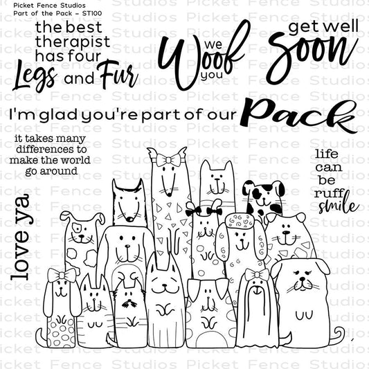 Picket Fence Studios - Part of the Pack - Clear Stamps 6x6