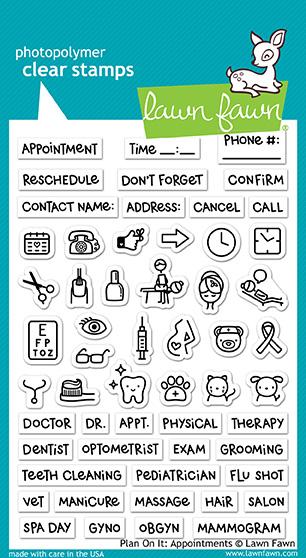 Lawn Fawn - Plan On It: Appointments - Clear Stamps 4x6