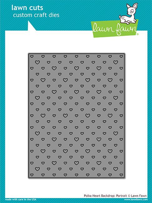 Lawn Fawn - Polka Heart Backdrop: Portrait - Stanze