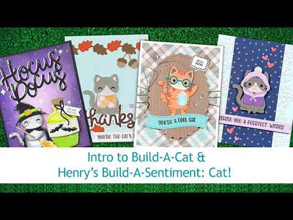 Lawn Fawn · Henry's Build-a-Sentiment: Cat Clear Stamp Set 3x4