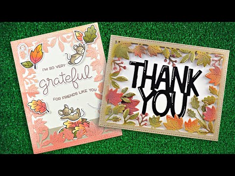 Lawn Fawn Fall Leaves Backdrop Stand Alone Stanzen