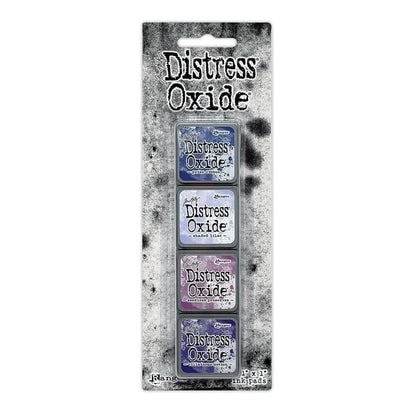 Ranger Tim Holtz Distress Mini Oxide Ink Pads Set #5 – Prize Ribbon, Shaded Lilac, Seedless Preserves, Villainous Potion