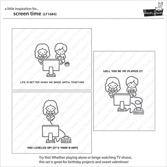 Lawn Fawn - Screen Time - Clear Stamps 4x6