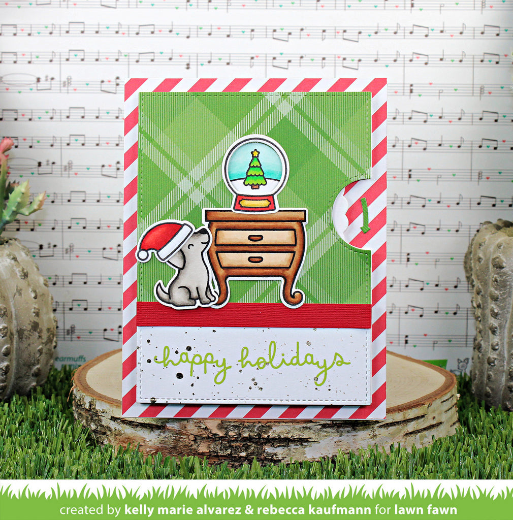Lawn Fawn - Scribbled sentiments: Winter - clear stamp set 3x4 