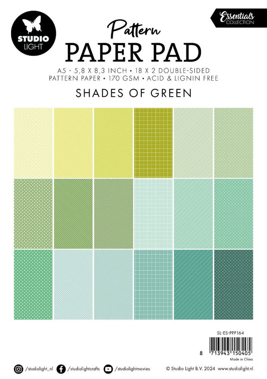 Pattern Paper Pad Shades Of Green A5 148x210mm