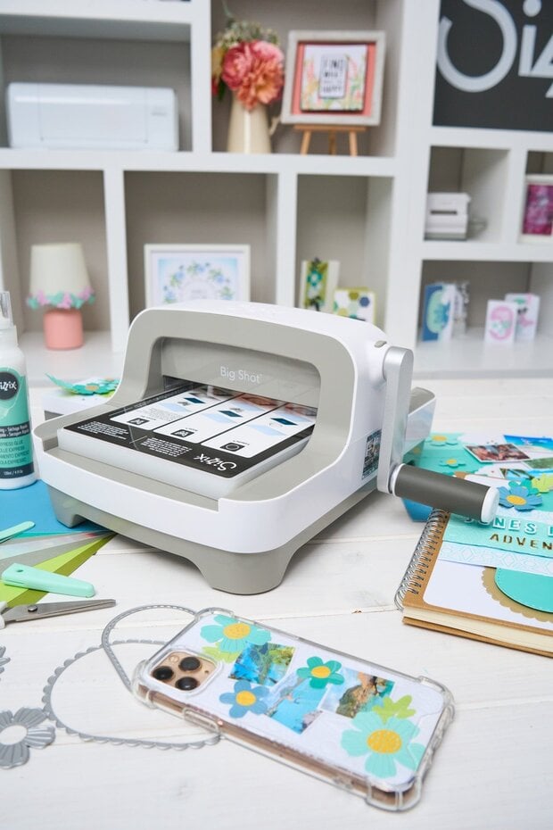 Sizzix Big Shot Machine Starter Kit, moderne Stanz- und Prägemaschine für Bastelprojekte